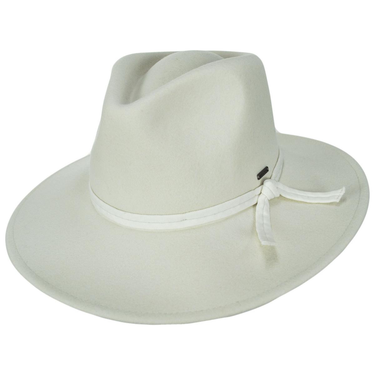 BRIXTON HATS | Joanna Packable Wool Felt Fedora Hat - Off White | 123926OW | lead | OFF WHITE