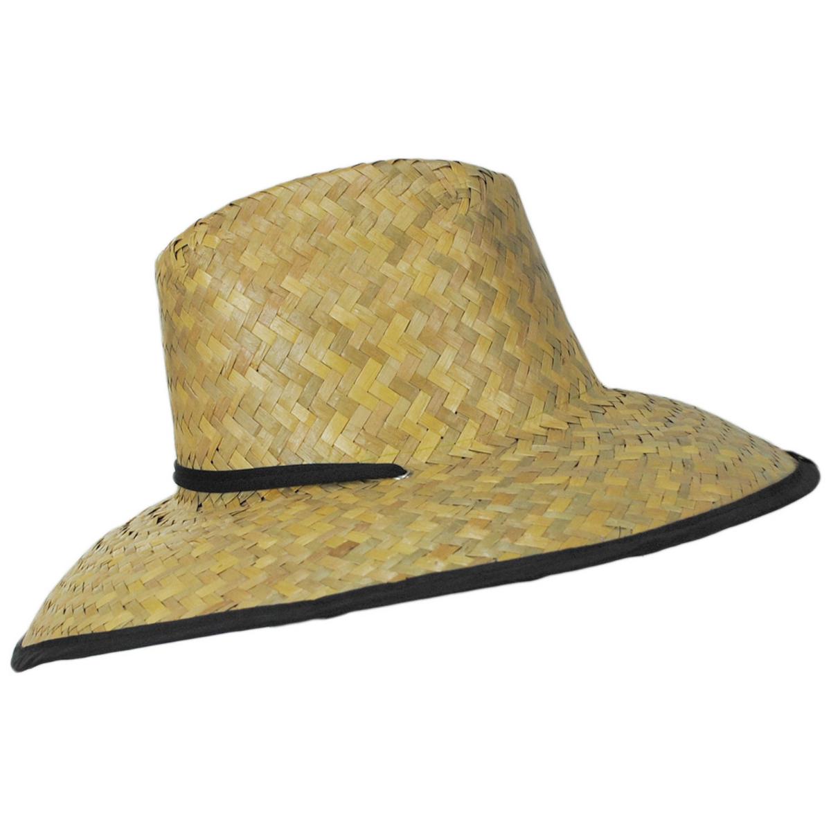 Peter Grimm | Kenny Solid Straw Lifeguard Hat | 127215 | profile | BLACK
