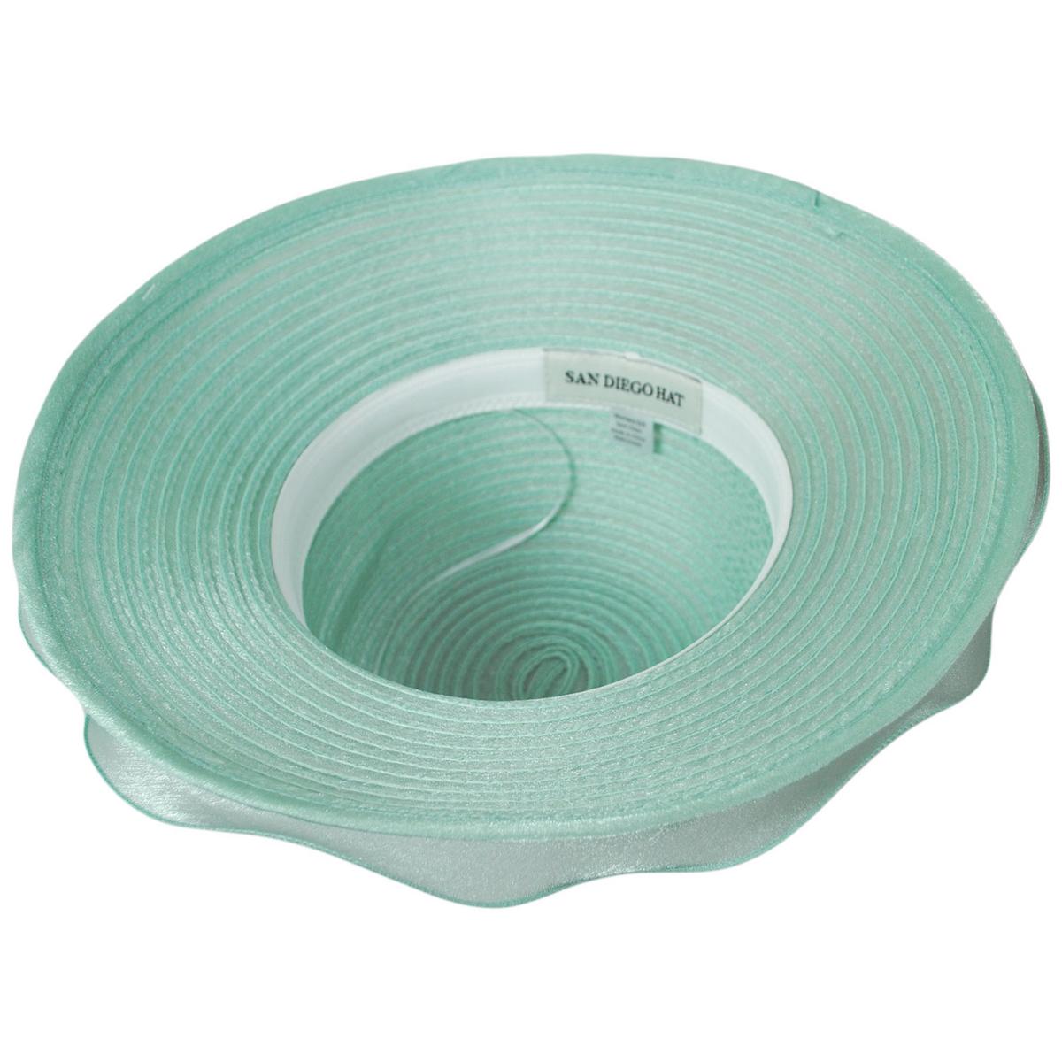 San Diego Hat Company | Organza Mesh Lampshade Dress Hat | 121050 | under | SAGE