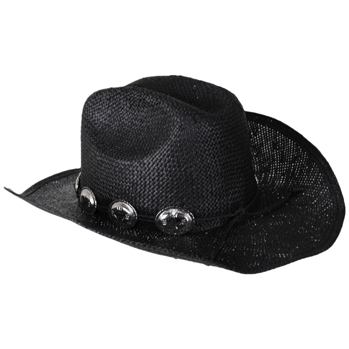 San Diego Hat Company | Shiloh Toyo Straw Western Hat | 103695 | profile | BLACK
