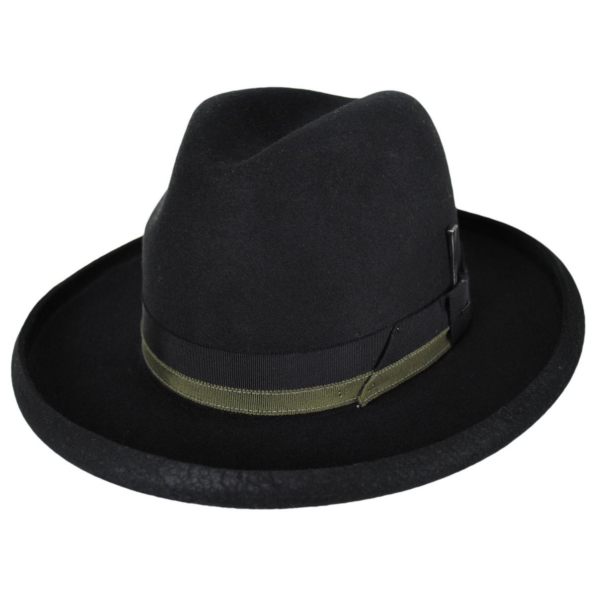 Bailey 1922 | Walsden Wool Felt Homburg Hat | 133301 | lead | BLACK