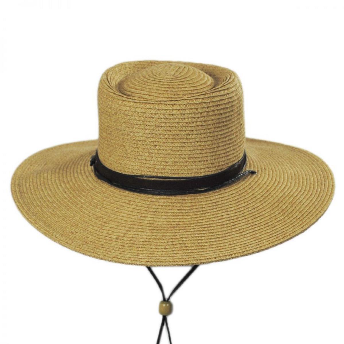 Scala | Bruges Toyo Straw Blend Boater Hat | 101300 | front | TOAST