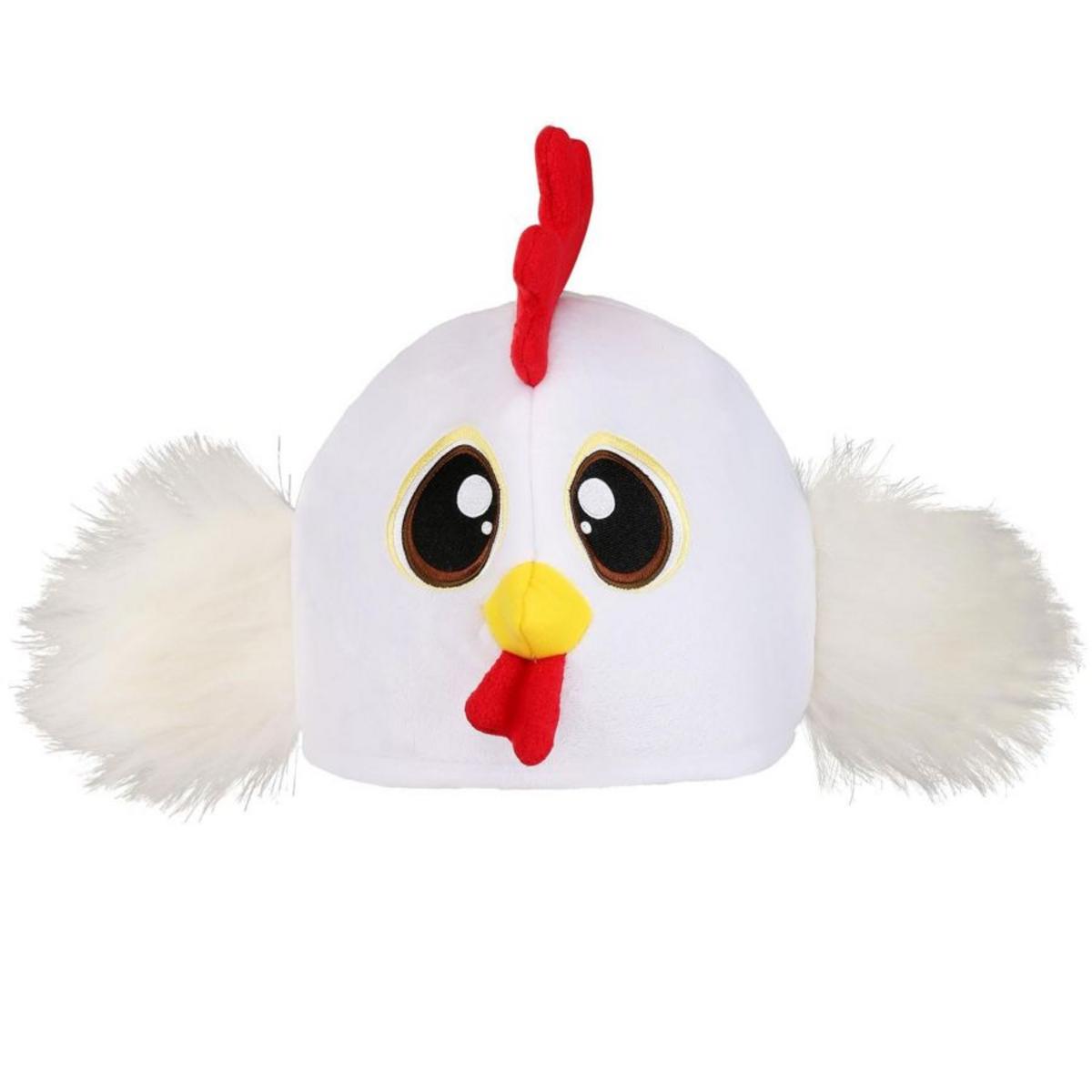 Elope | Chicken Plush Hat | 190476 | lead | WHITE