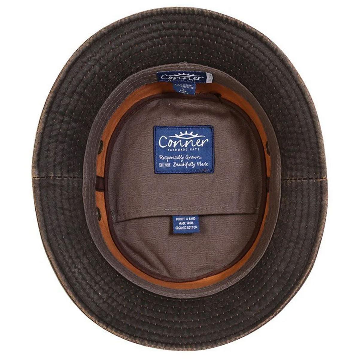 Conner | Weathered Cotton Bucket Hat | 402507 | under | BROWN