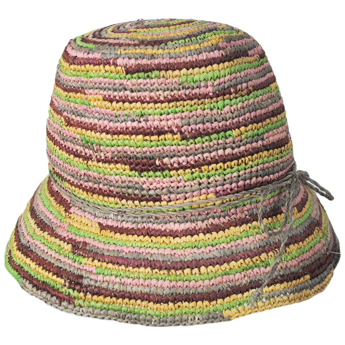 San Diego Hat Company | Iris Raffia Straw Bucket Hat | 103689 | profile | BRIGHTS
