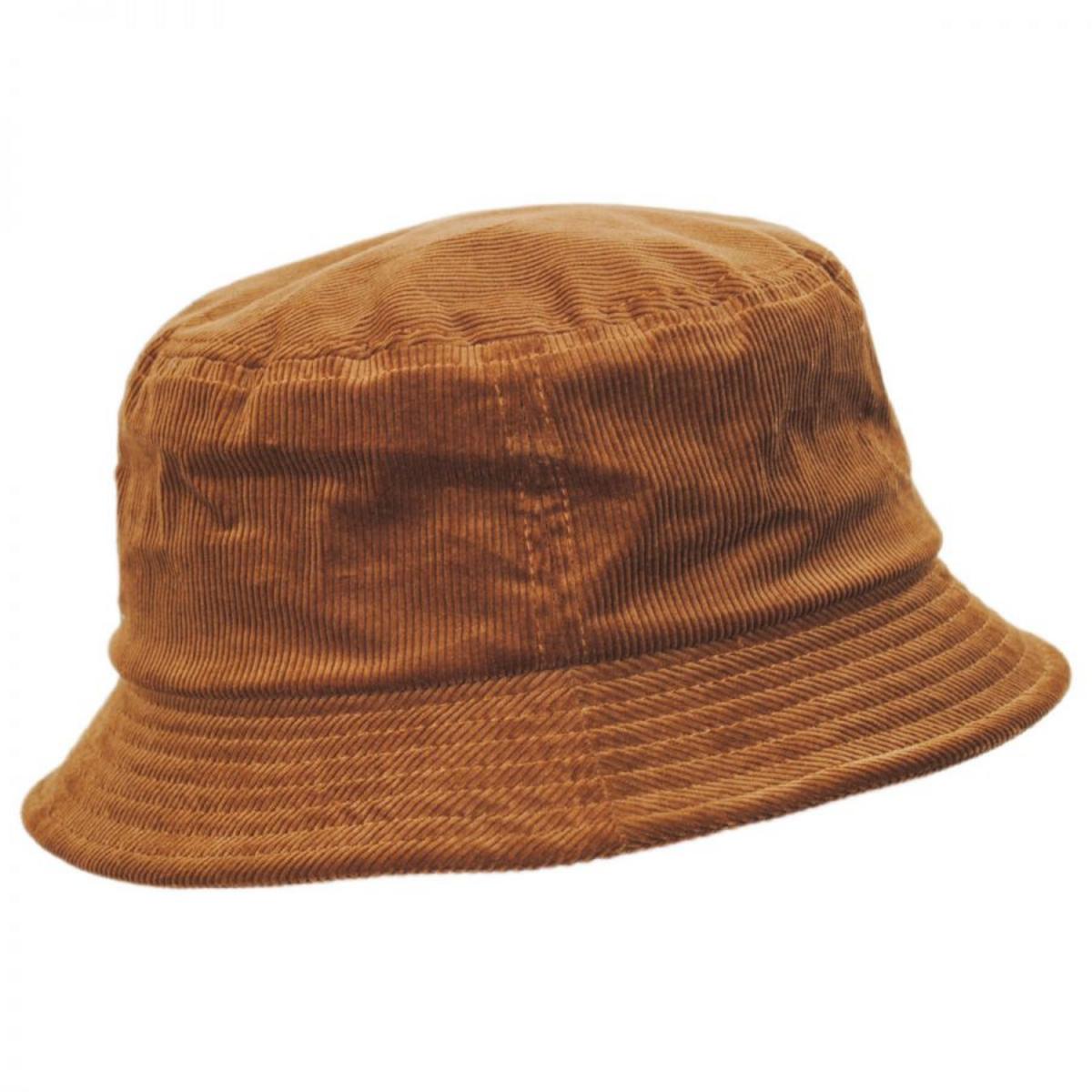 Kangol | Corduroy Cotton Blend Bucket Hat | 185710 | profile | WOOD