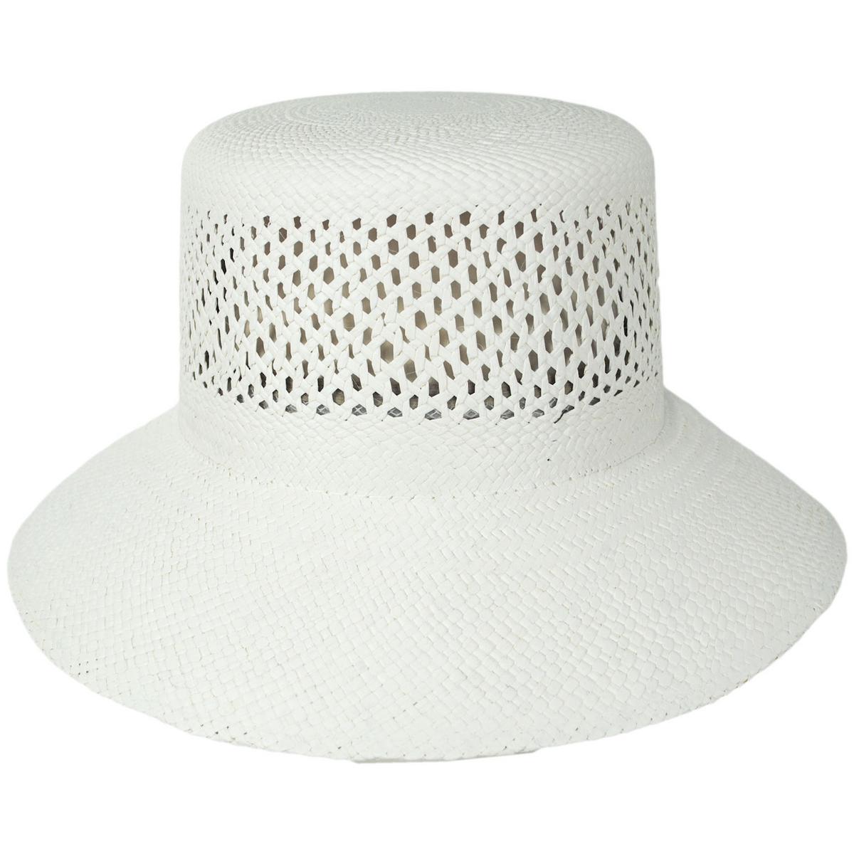 BRIXTON HATS | Lopez Vent Crown Panama Straw Sun Hat | 104052 | front | PANAMA WHITE
