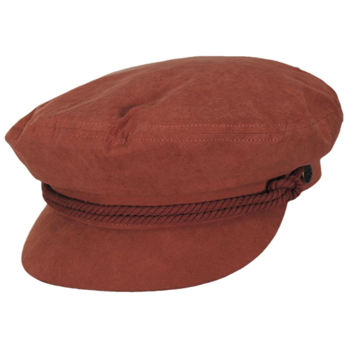 BRIXTON HATS | Fiddler Brushed Satin Fisherman Cap | 181359 | lead | TERRACOTTA