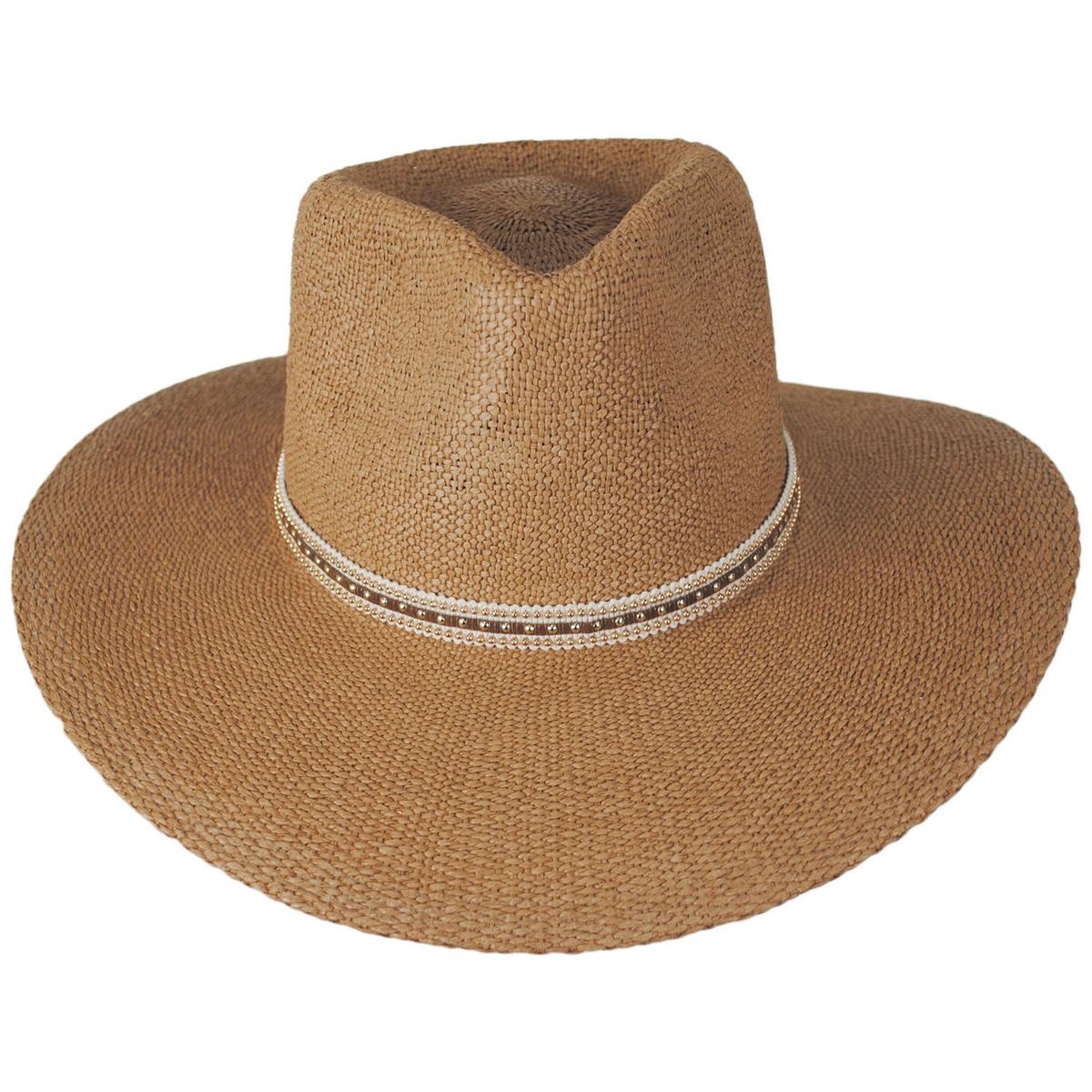 NIKKI BEACH | Chloe Toyo Straw Fedora Hat | 102662 | front | TOAST