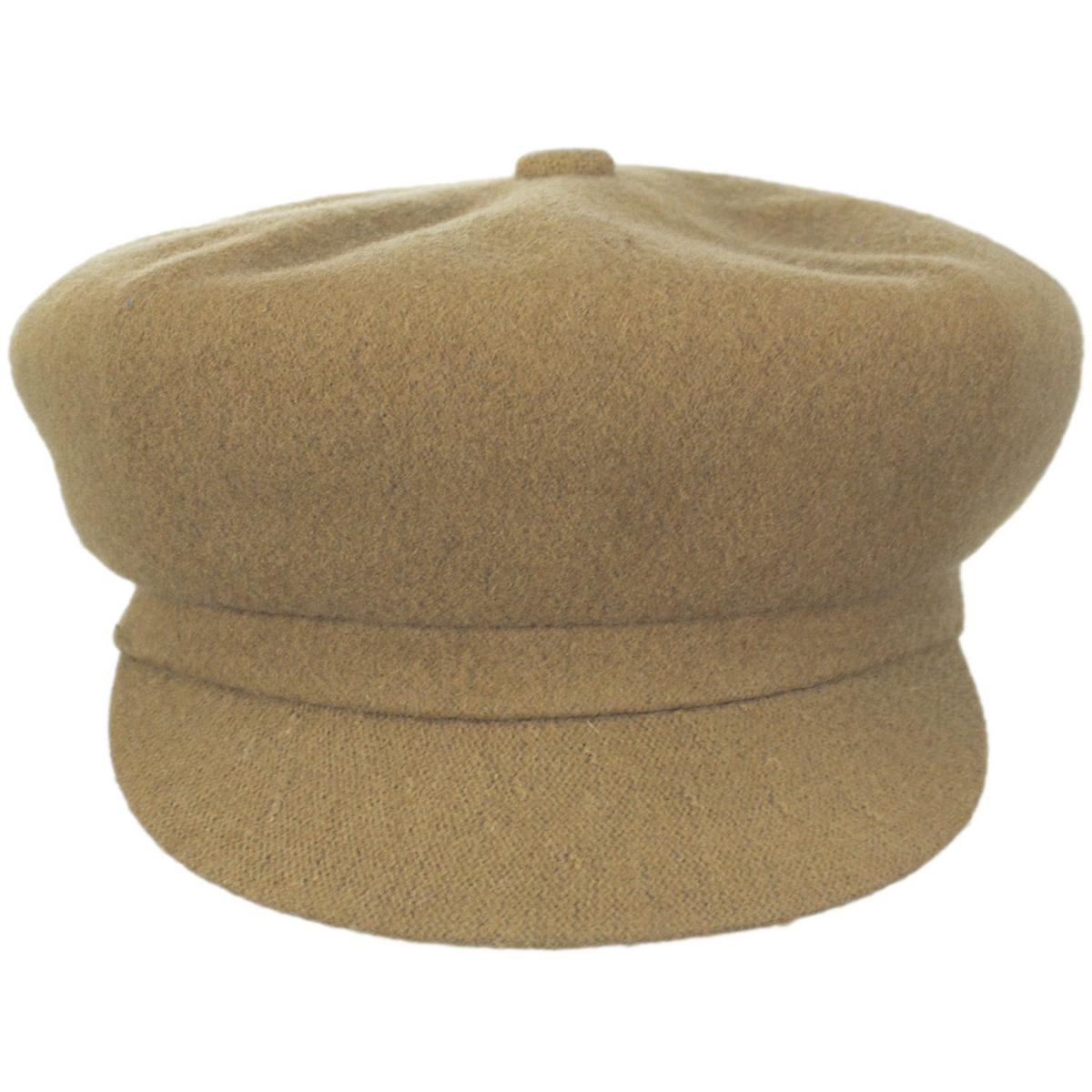 Kangol | Spitfire Wool Newsboy Cap | 160801 | front | CAMEL