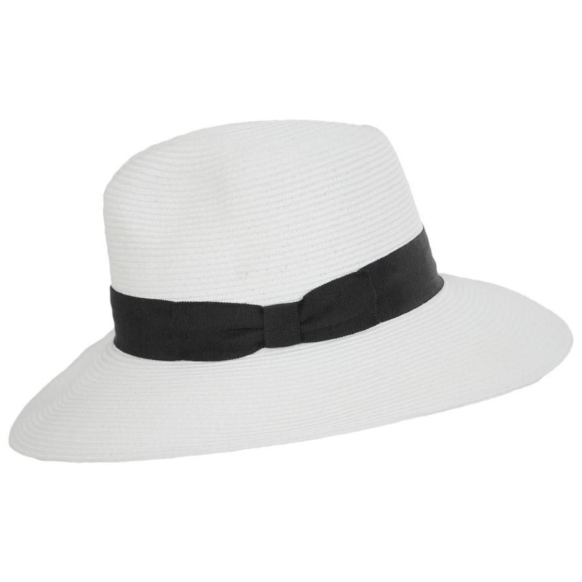 Physician Endorsed | Cordoba Toyo Straw Fedora Hat | 102741 | profile | WHITE/BLACK