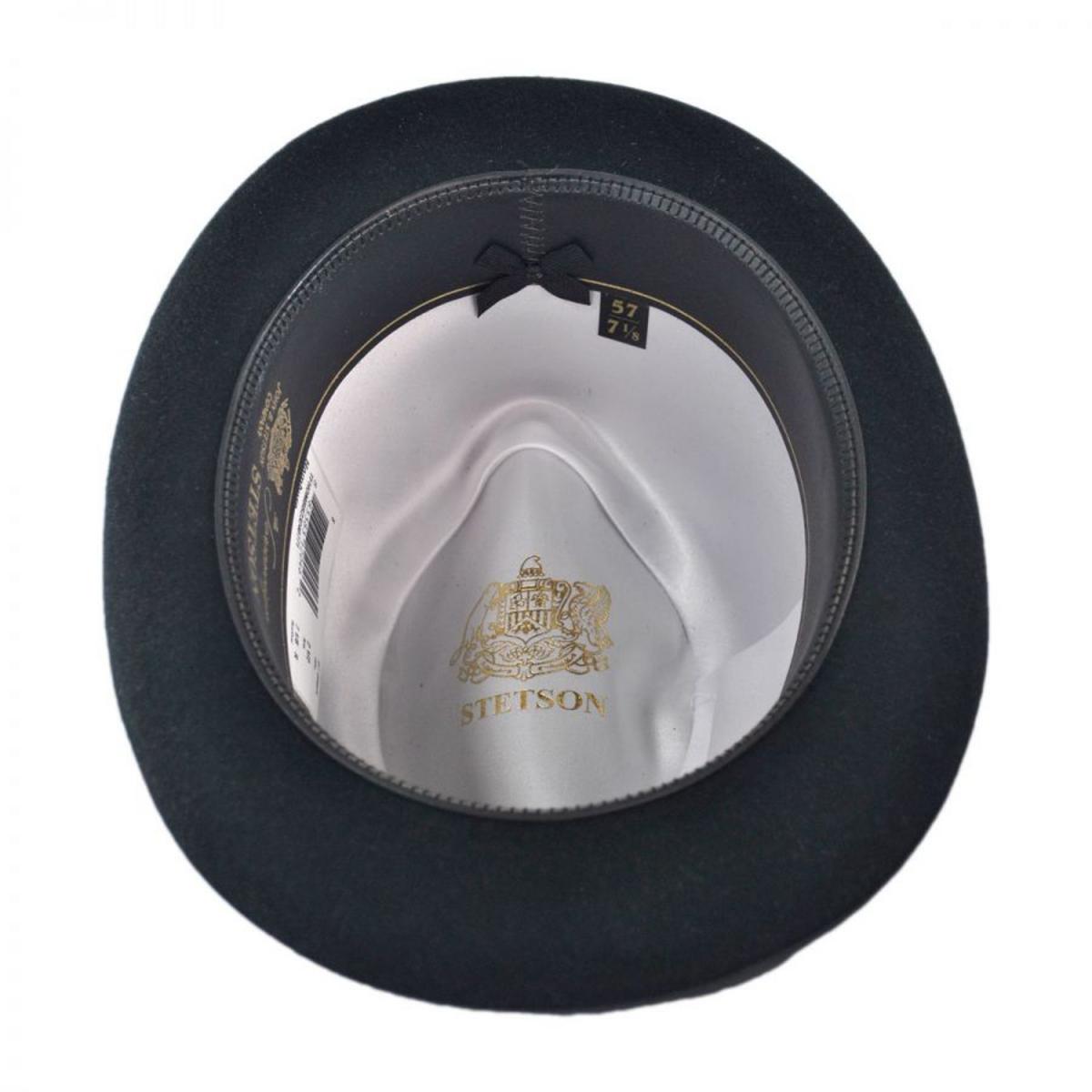 Stetson | Fur Felt Homburg Hat | 130657 | under | BLACK