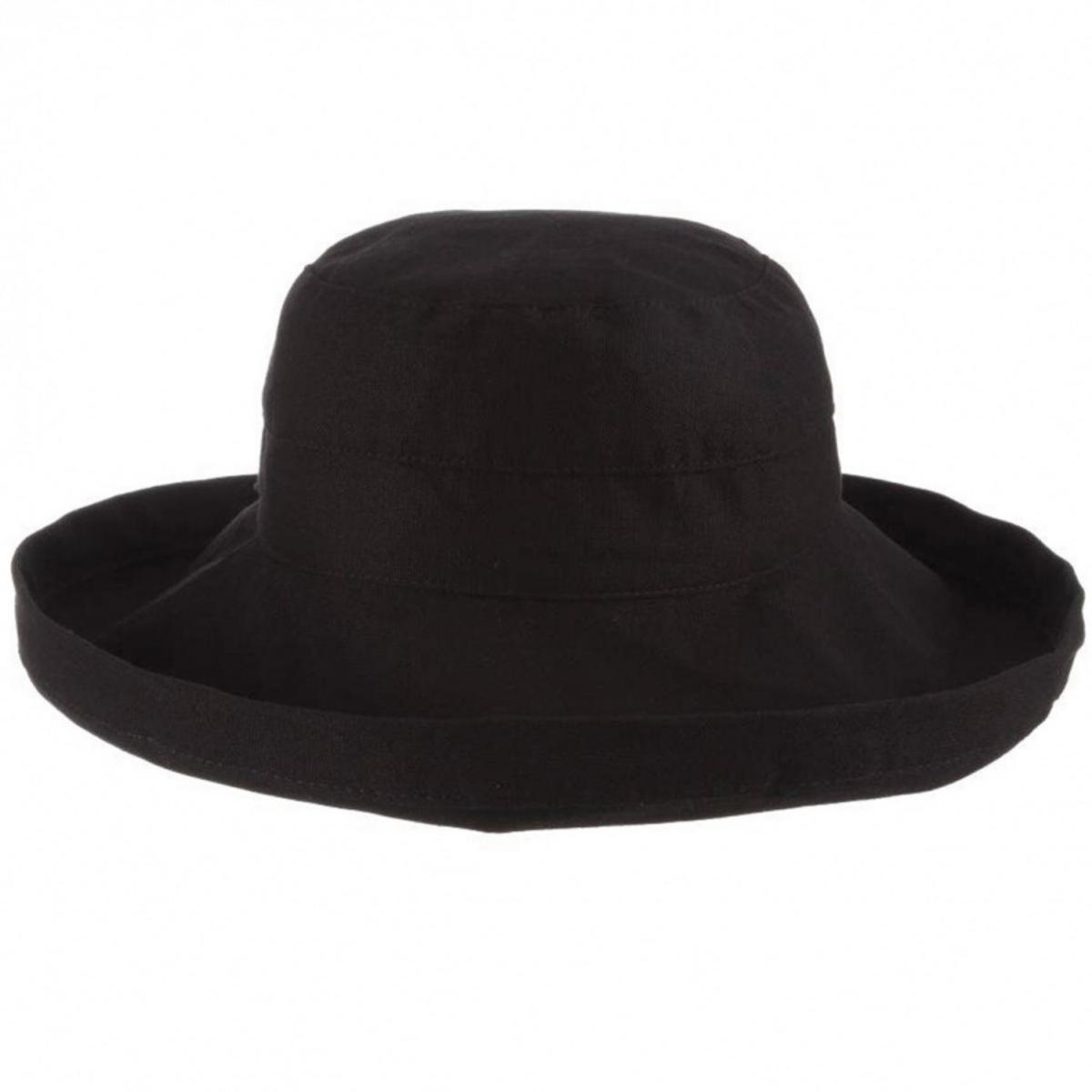 Scala | Lanikai Cotton Sun Hat | 106374 | profile | BLACK
