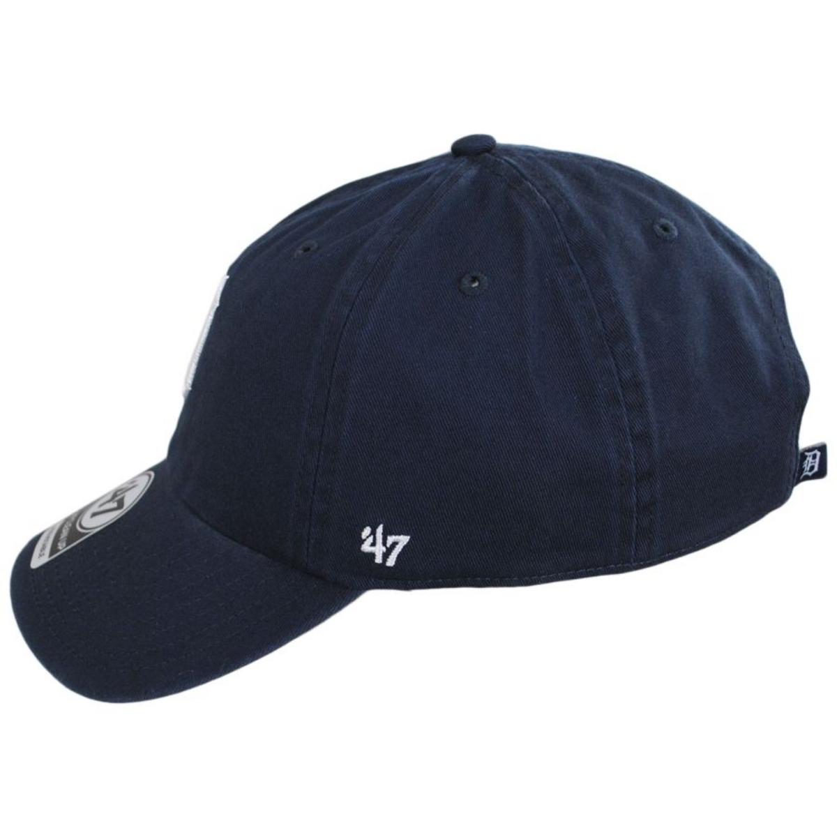 47 Brand | Detroit Tigers MLB Clean Up Strapback Baseball Cap Dad Hat | 203192 | profile | NAVY