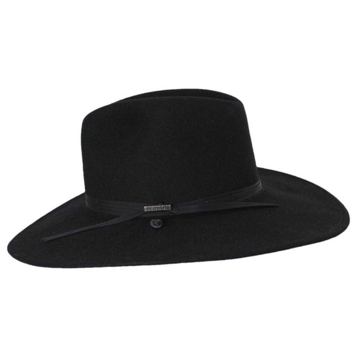 Stetson | Holden Crushable Wool Felt Aussie Hat | 130724 | profile | BLACK