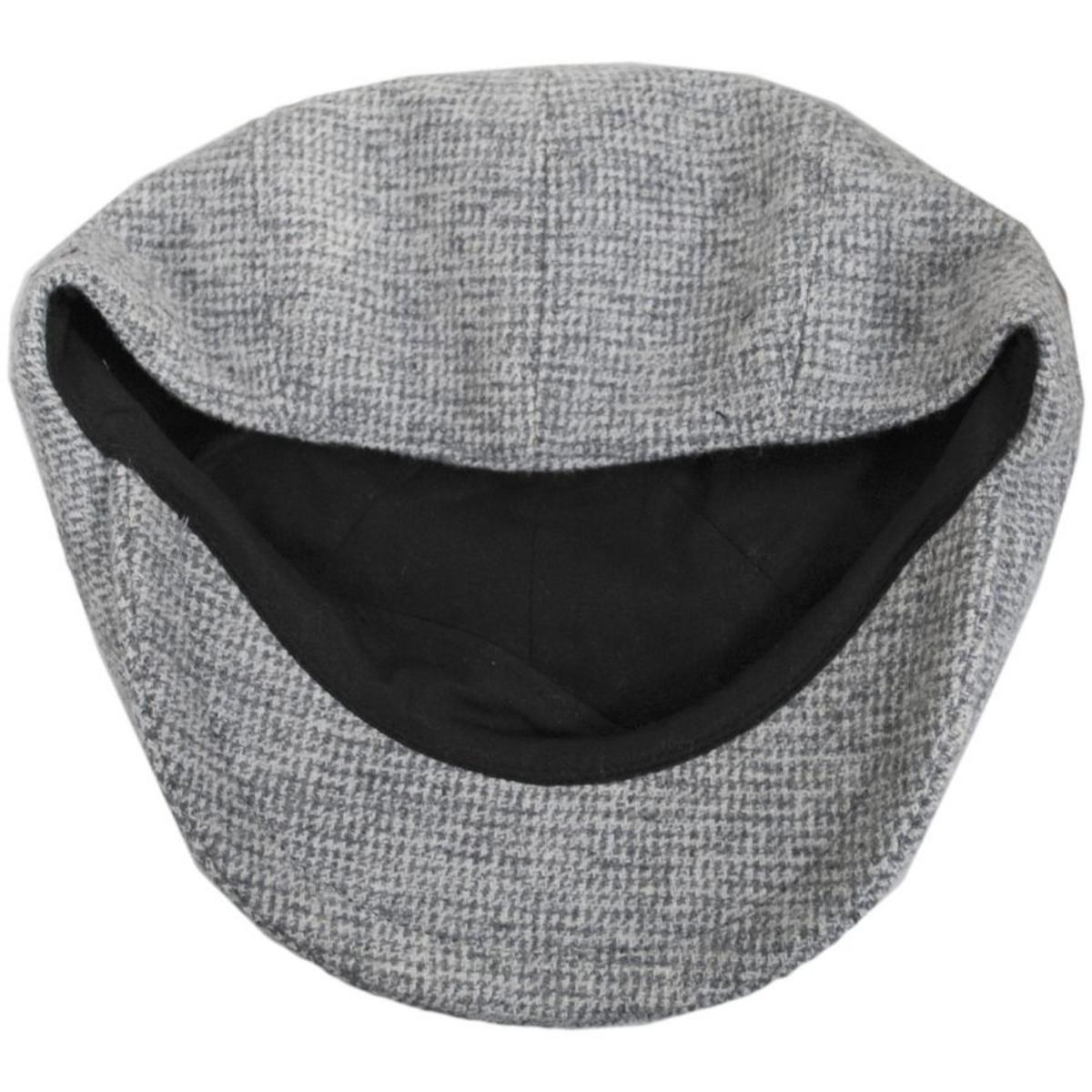 Bailey 1922 | Brune Wool Houndstooth Newboy Cap | 167211 | under | GREY