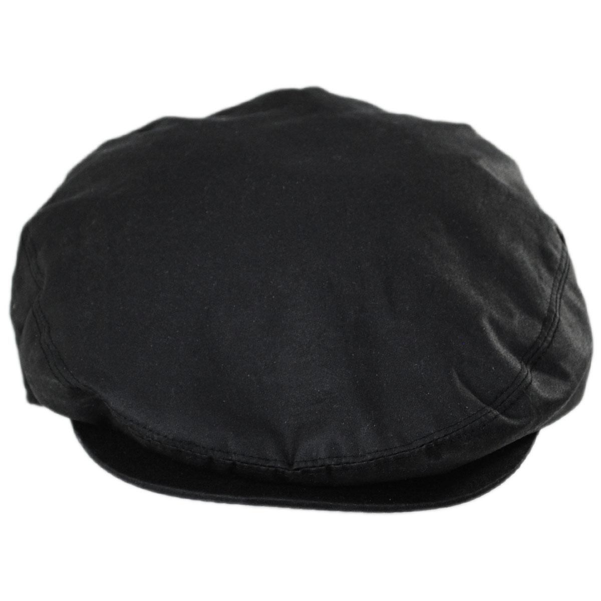 Jaxon Hats | Wholesale Waxed Cotton Ivy Cap B2B Pre-Pack | B2B167742 | front | BLACK
