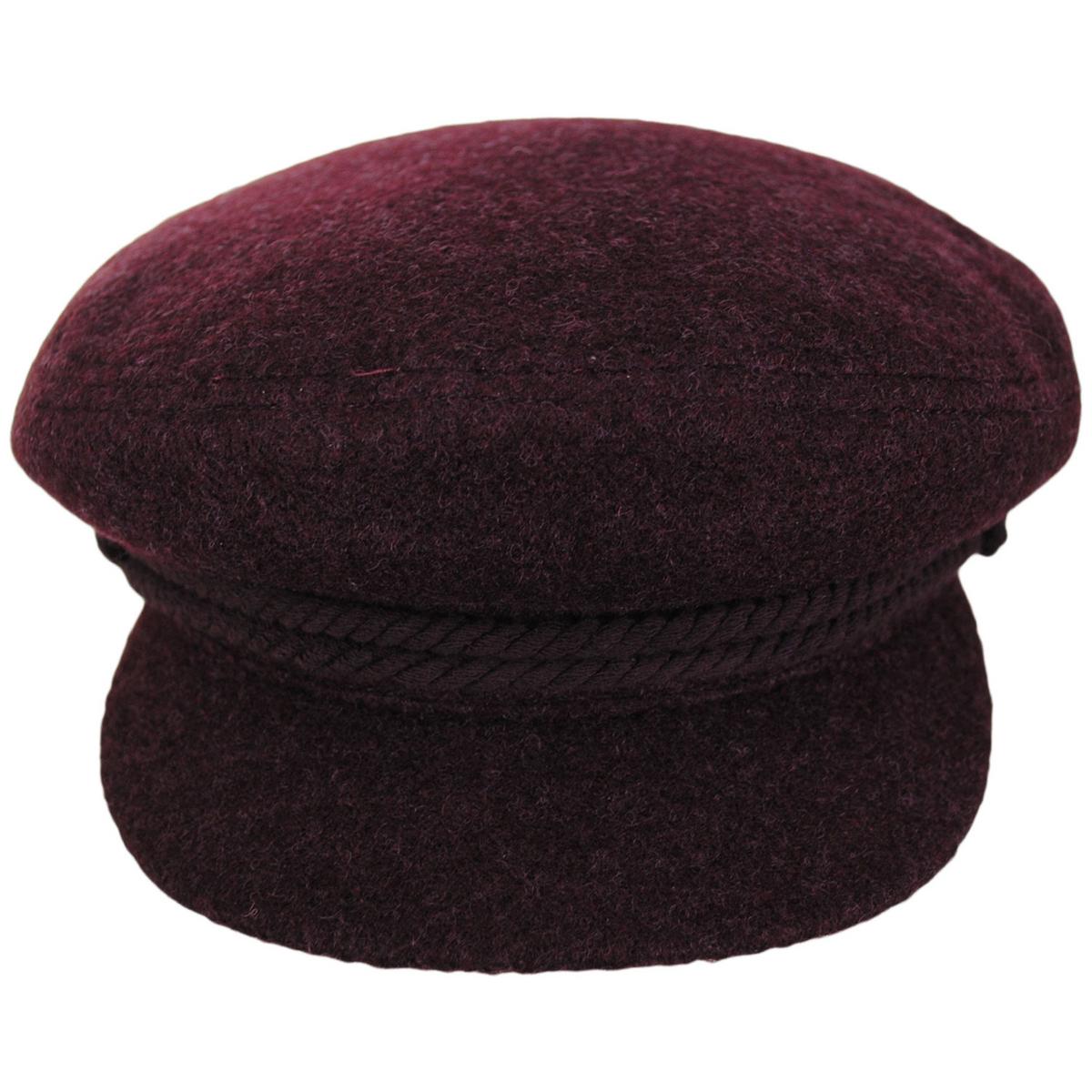 BRIXTON HATS | Wool Blend Fiddler Cap | 181355 | front | RED MAHOGANY