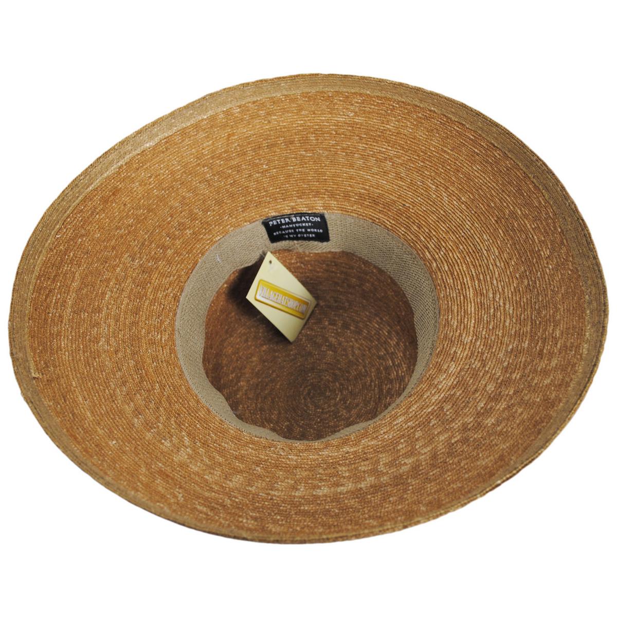 Peter Beaton | Holly Milan Straw Lampshade Sun Hat | 102232 | under | BLACK