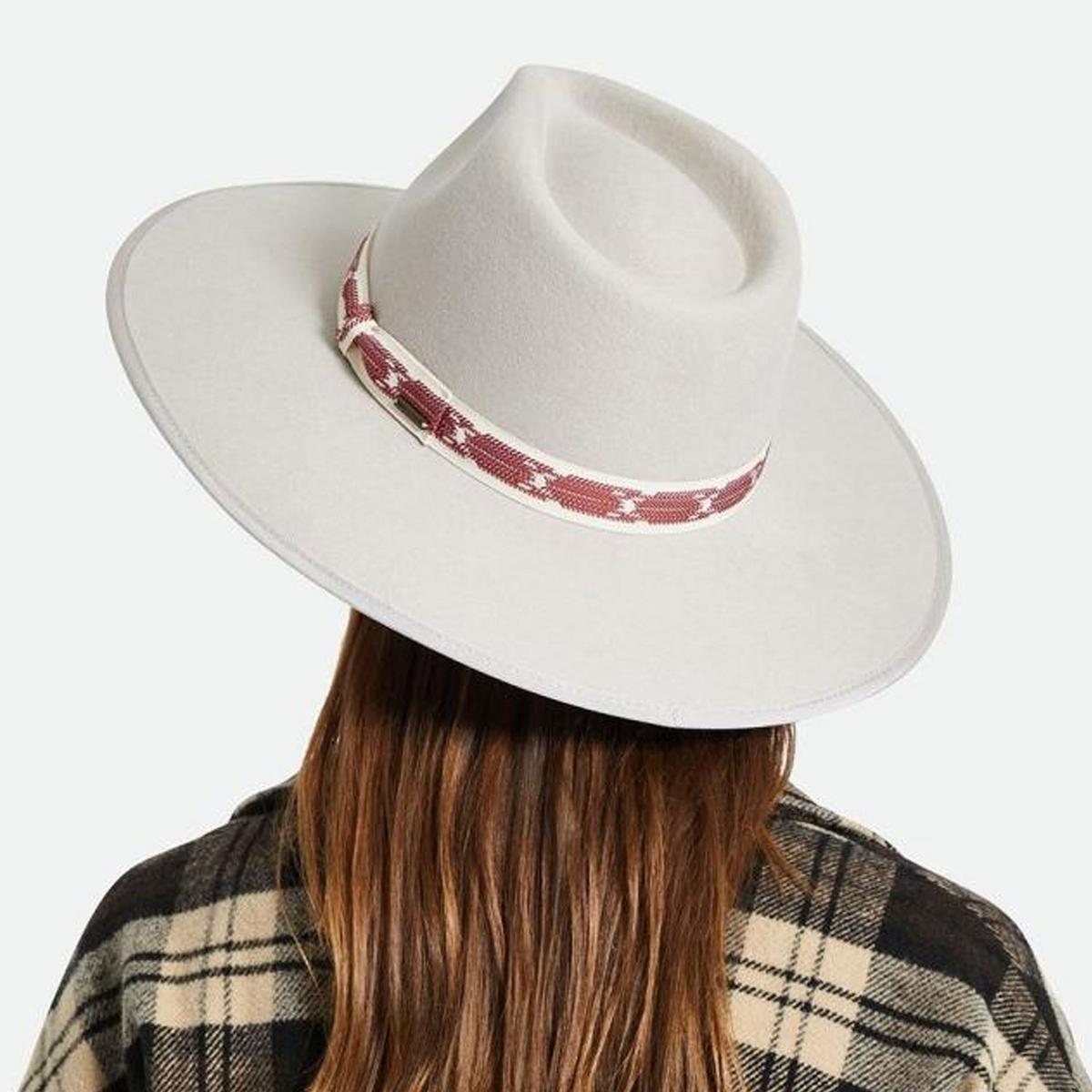 Jo Wool Felt Jacquard Rancher Fedora Hat