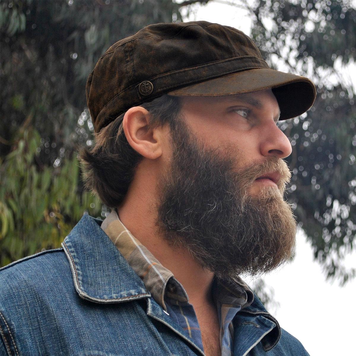 Jaxon Hats | Weathered Cotton Army Cadet Cap | 222301 | lsmtwo | BROWN