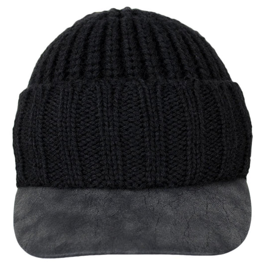 Dorfman Pacific | Summit Rib-Knit Radar Cap | 500044 | front | BLACK