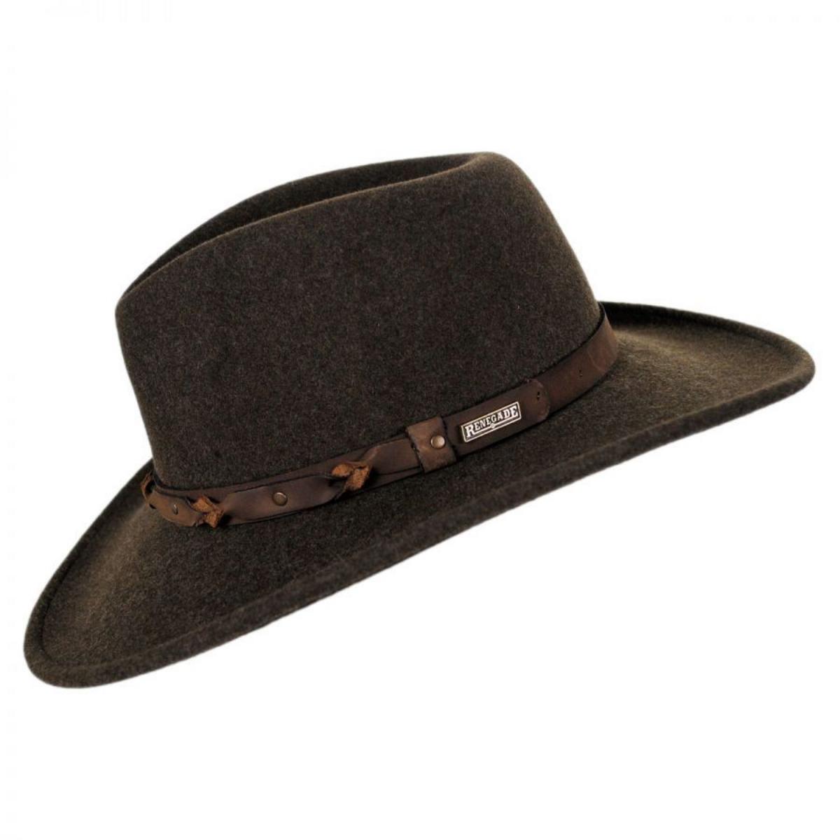 Bailey Western | Palisade Crushable Wool LiteFelt Western Hat | 130143 | profile | OLIVE MIX