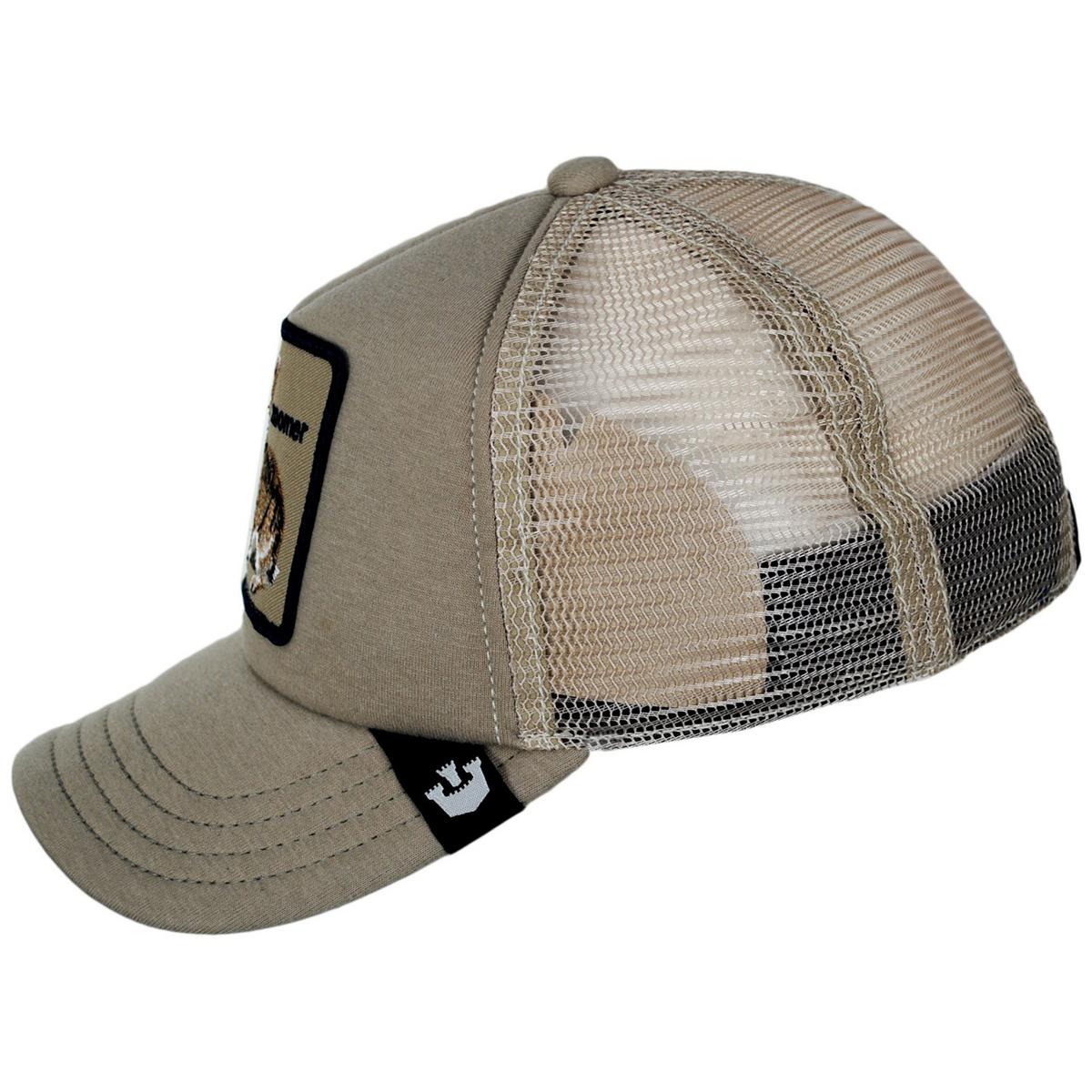 Goorin Bros | Kid's Ok Zoomer Mesh Trucker Snapback Baseball Cap | 508929 | profile | TAN