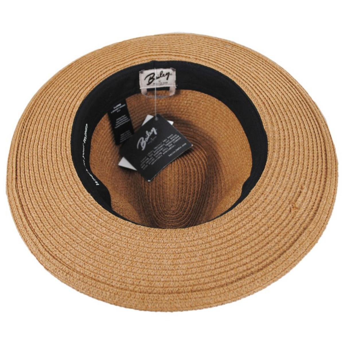Bailey 1922 | Denney Toyo Straw Blend Fedora Hat | 127854 | under | LATTE