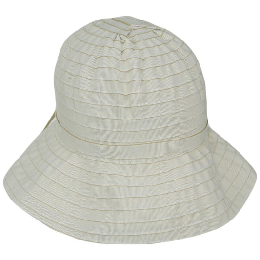 Jeanne Simmons | Roller Ribbon Cotton Blend Sun Hat | 106509 | lead | BEIGE