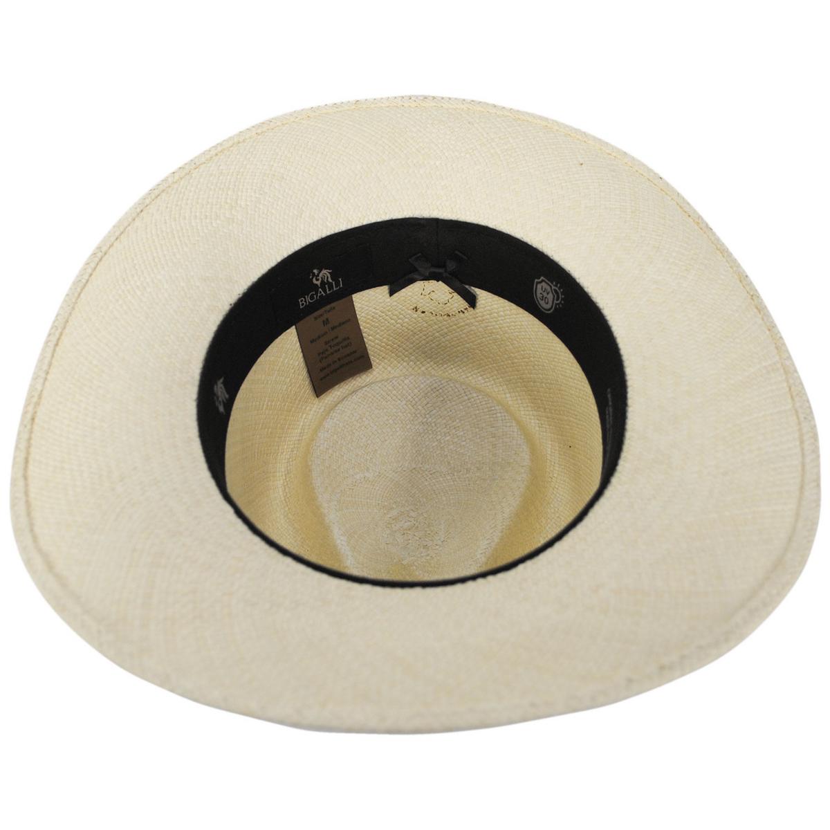Bigalli | Elegant Shade Panama Straw Outback Hat | 129251 | under | NATURAL