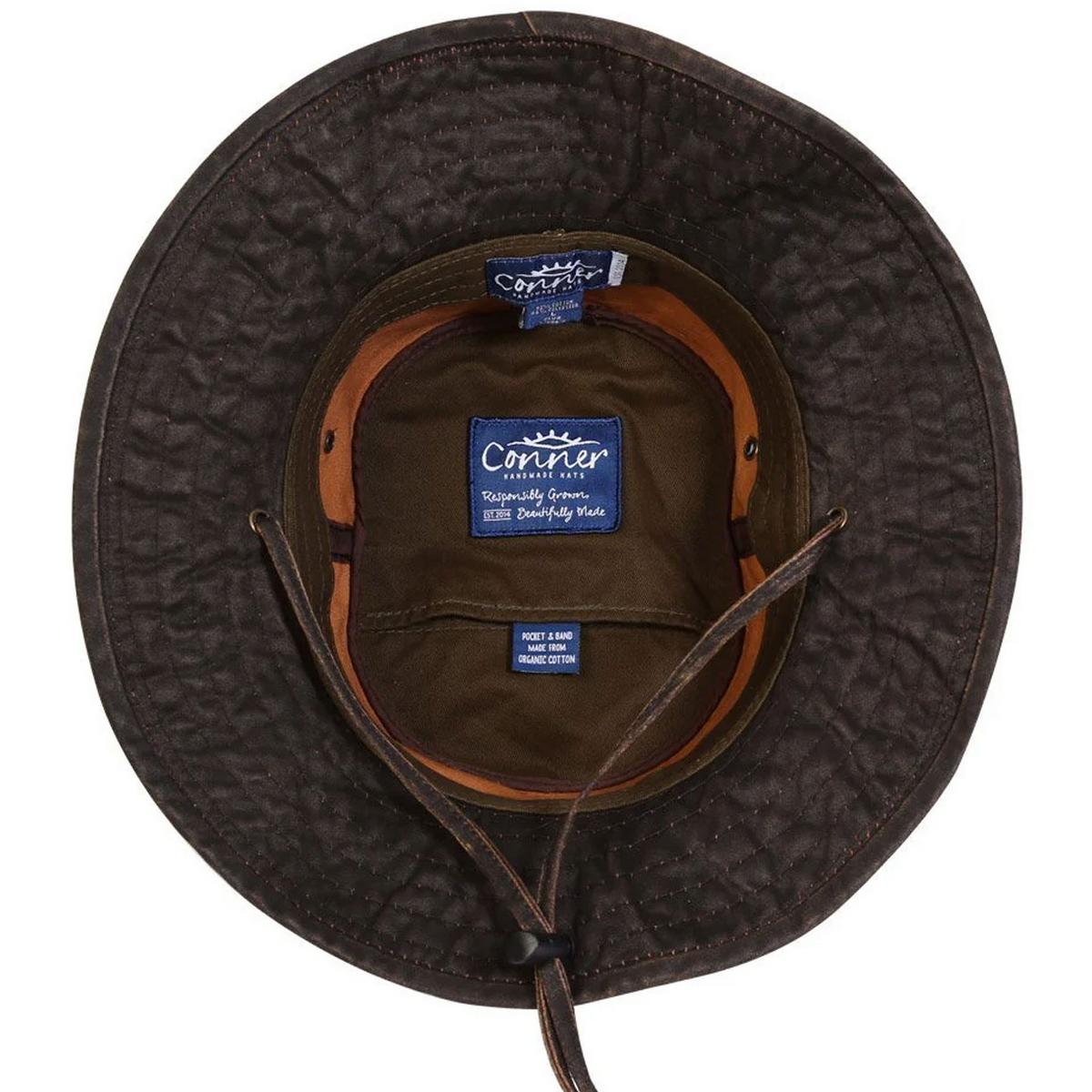 Conner | Weathered Cotton Booney Hat | 402508 | under | BROWN