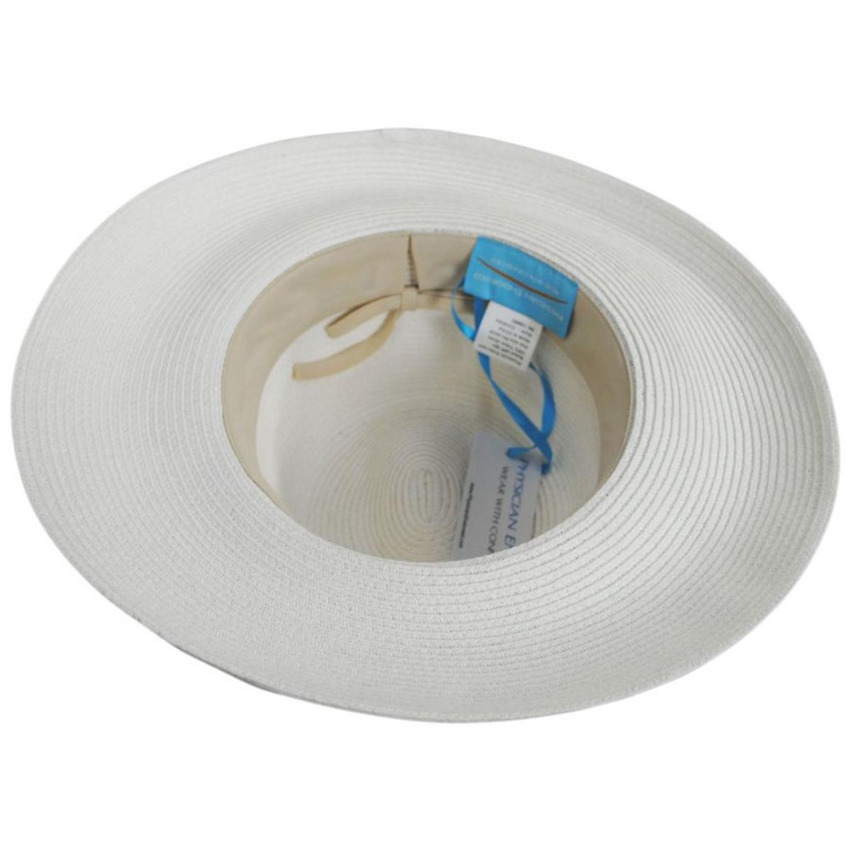 Physician Endorsed | Cordoba Toyo Straw Fedora Hat | 102741 | under | WHITE/BLACK