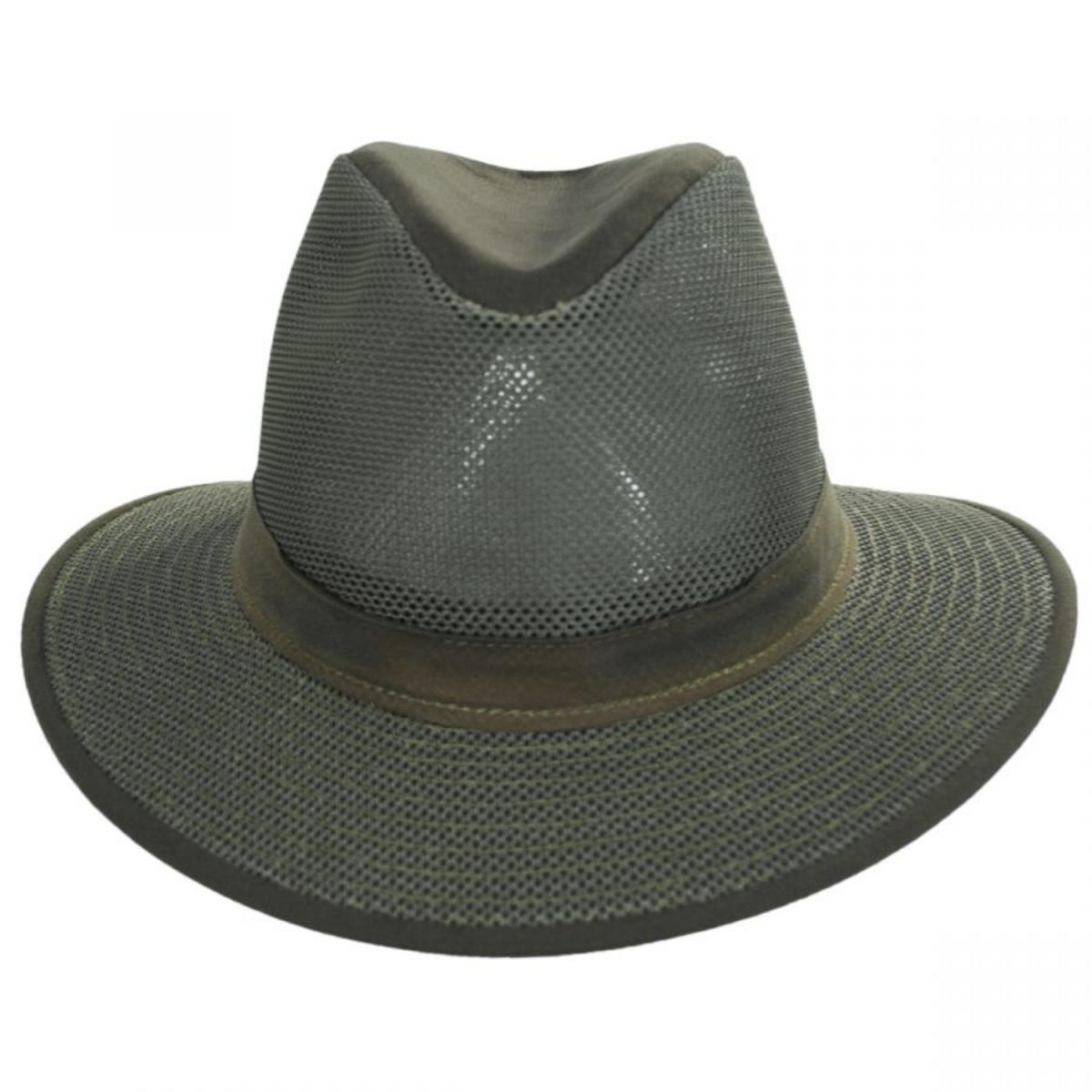 Henschel | Safari Mesh Packable Hat | 140352 | front | OLIVE