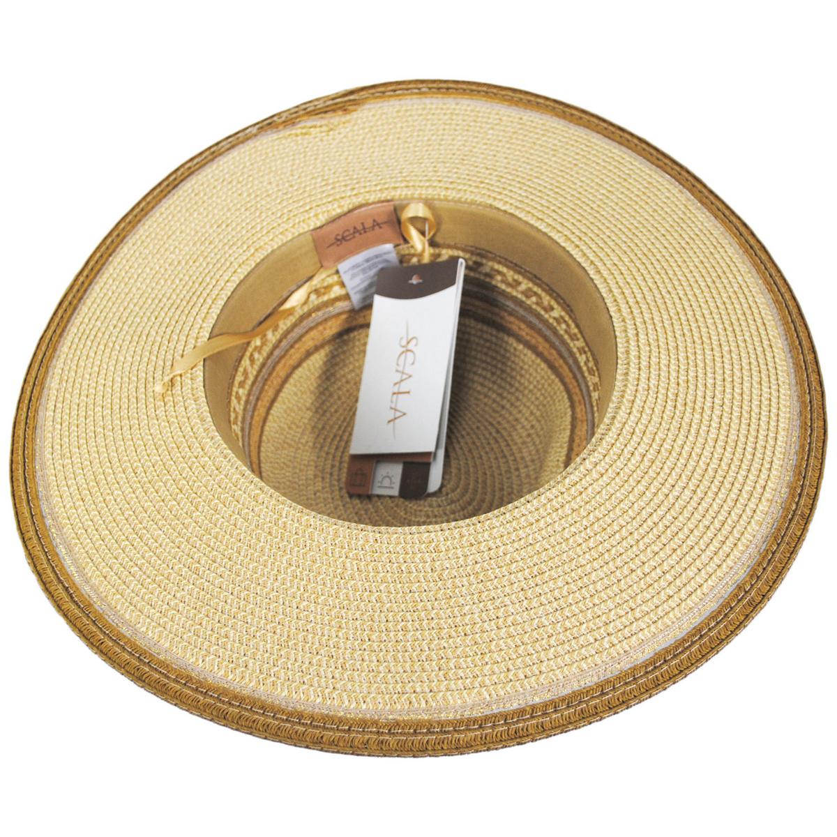 Scala | Alento Braided Toyo Straw Blend Fedora Hat | 101374 | under | NATURAL