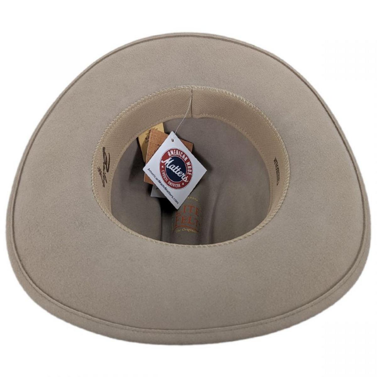 Bailey Western | Chisolm Wool Litefelt Cattlemen Western Hat | 130028 | under | PUTTY