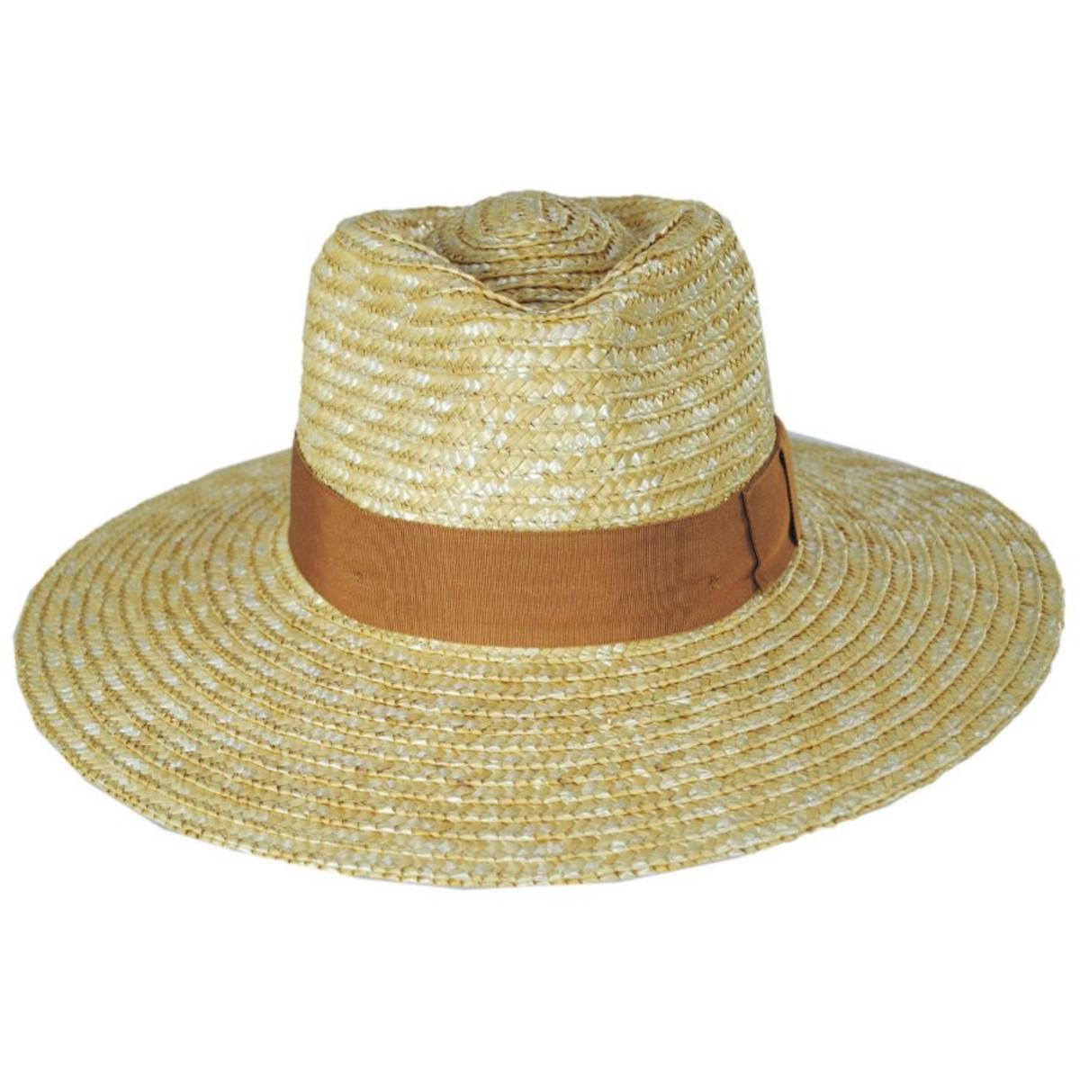 BRIXTON HATS | Joanna Wheat Straw Fedora Hat - Honey/Lion | 104012 | front | HONEY/LION