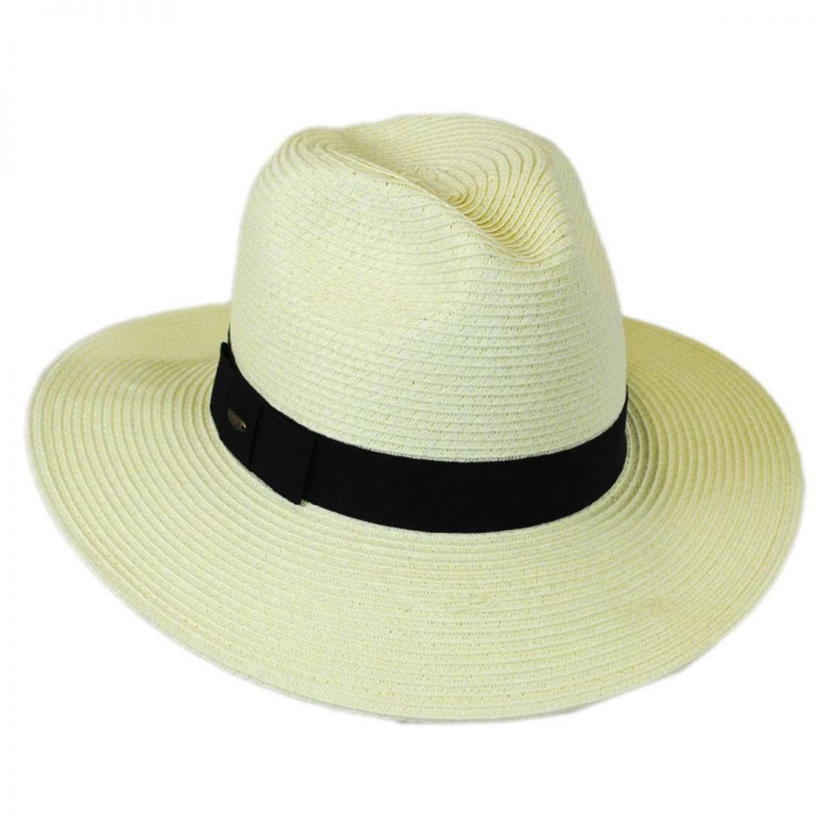 Scala | Toyo Straw Braid Fedora Hat | 101408 | lead | IVORY