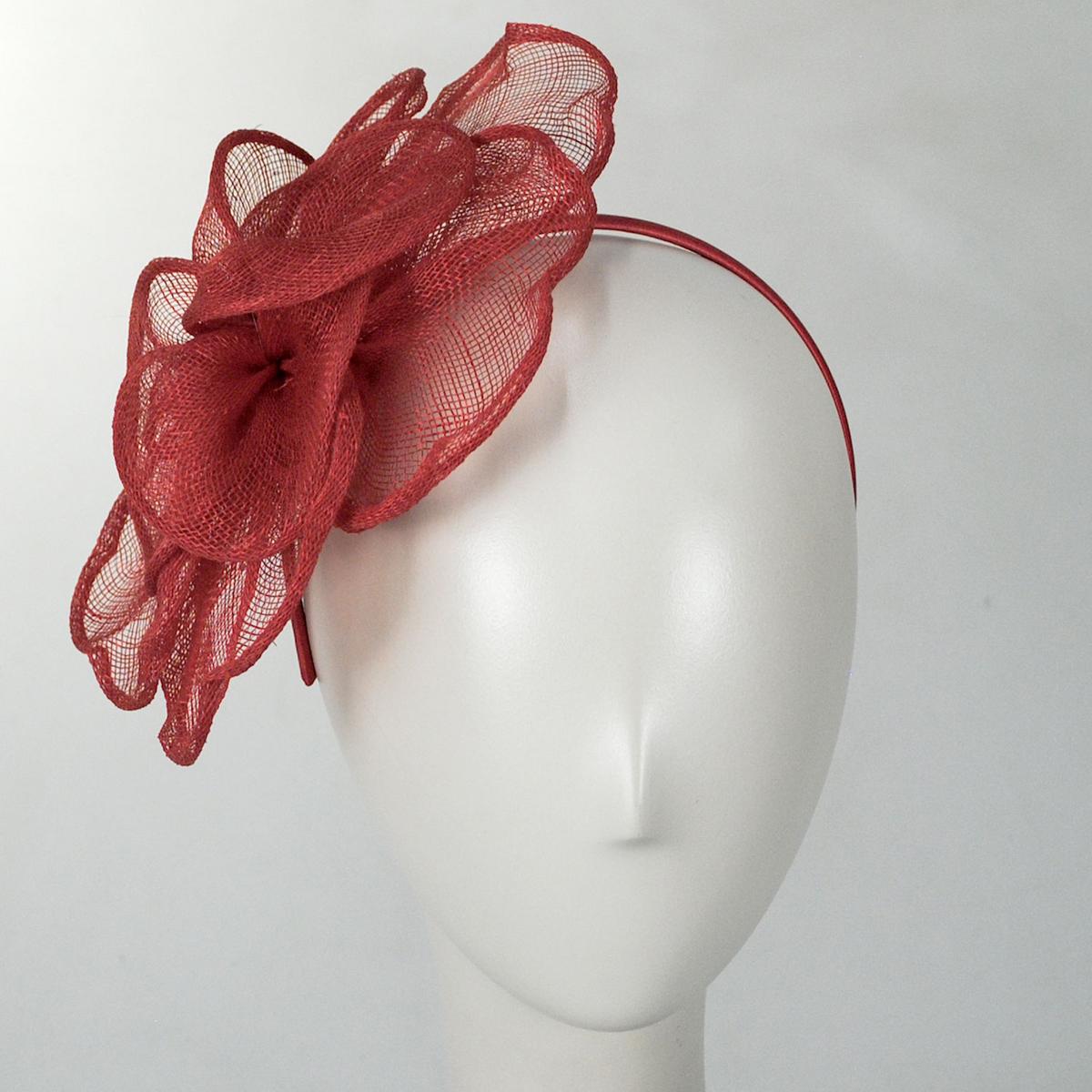 Rosa Sinamay Straw Fascinator Hat