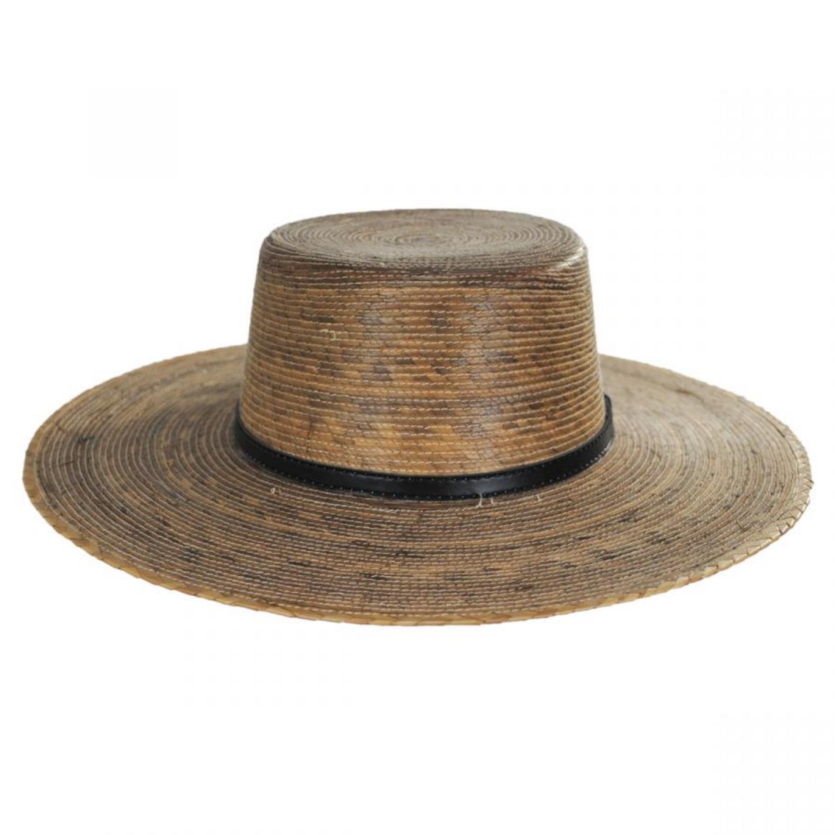 Jeanne Simmons | Palm Straw Boater Hat | 101749 | profile | DARK NATURAL