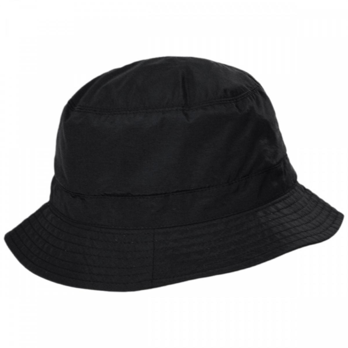 sur la tete | Nylon Rain Bucket Hat | 186300 | profile | BLACK