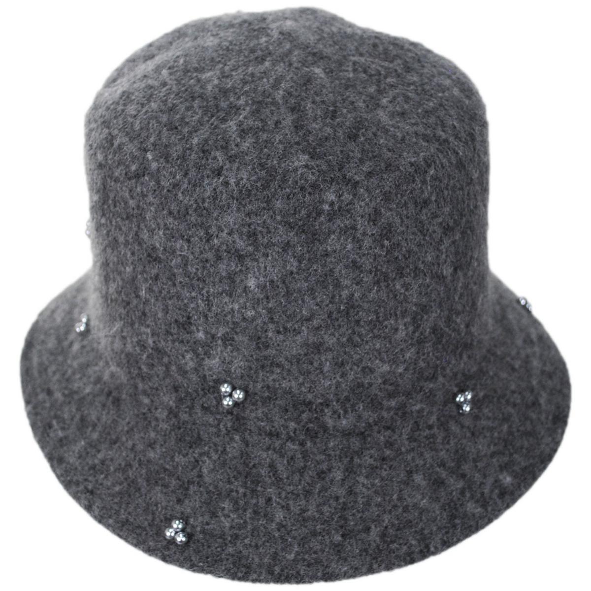 San Diego Hat Company | Glam Wool Knit Bucket Hat | 108654 | front | CHARCOAL