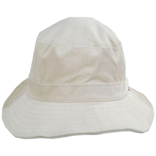 BRIXTON HATS | Petra Corduroy Packable Bucket Hat | 185546 | front | WHITE CAP