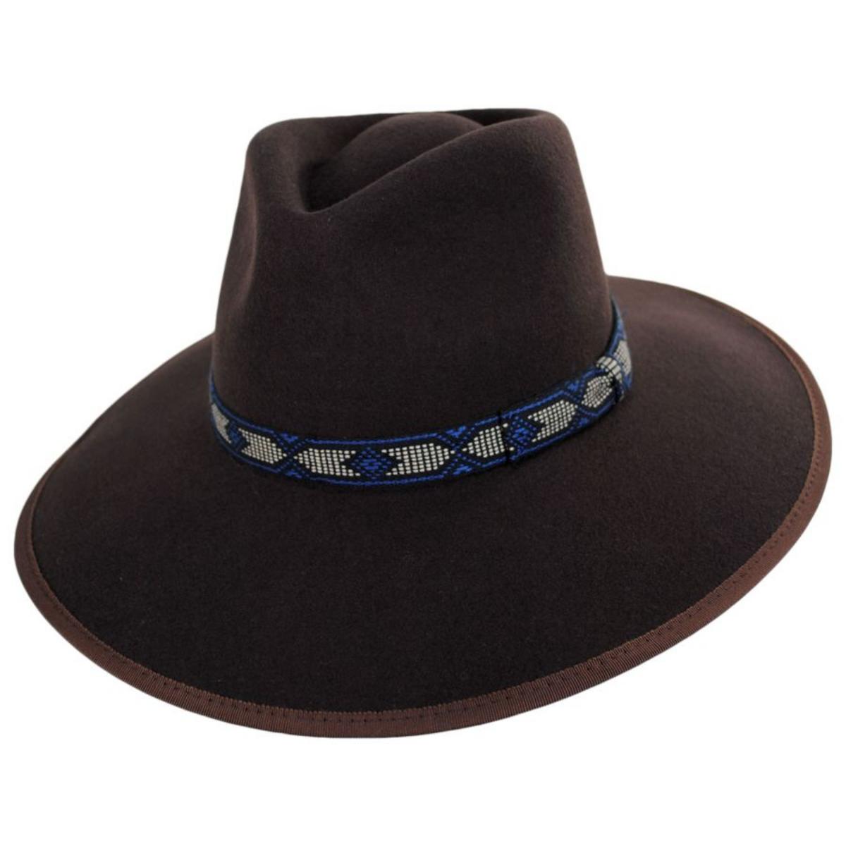 BRIXTON HATS | Jo Wool Felt Jacquard Rancher Fedora Hat