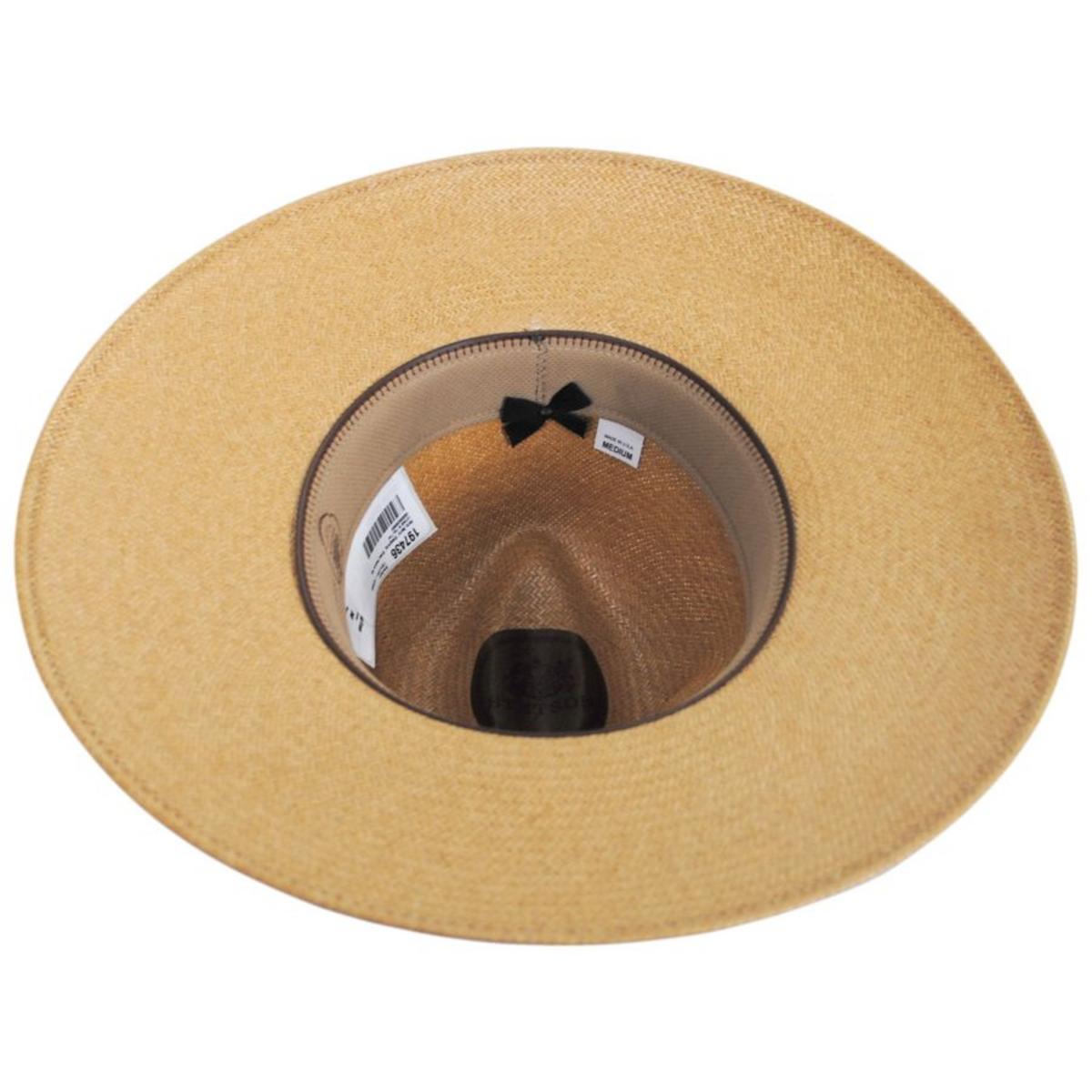 Stetson | Hello Darlin' Shantung  Straw Fedora Hat | 127046 | under | TAN