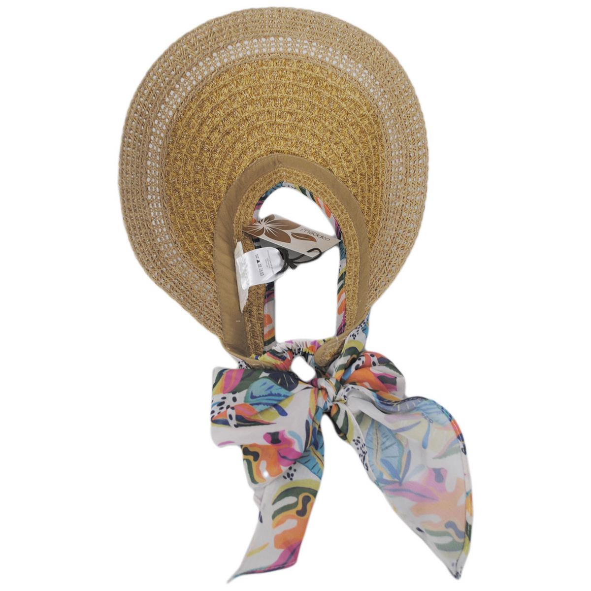 Cappelli | Nohea Toyo Straw Visor | 195038 | under | TOAST