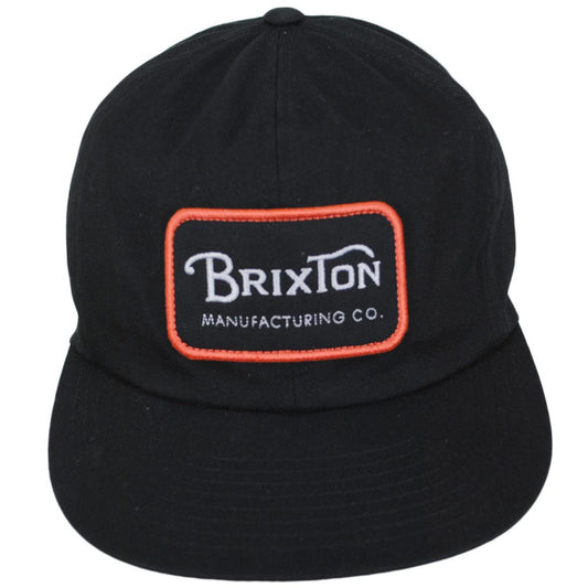 BRIXTON HATS | Grade HP Snapback Baseball Cap | 201737 | front | BLACK/ORANGE/WHITE