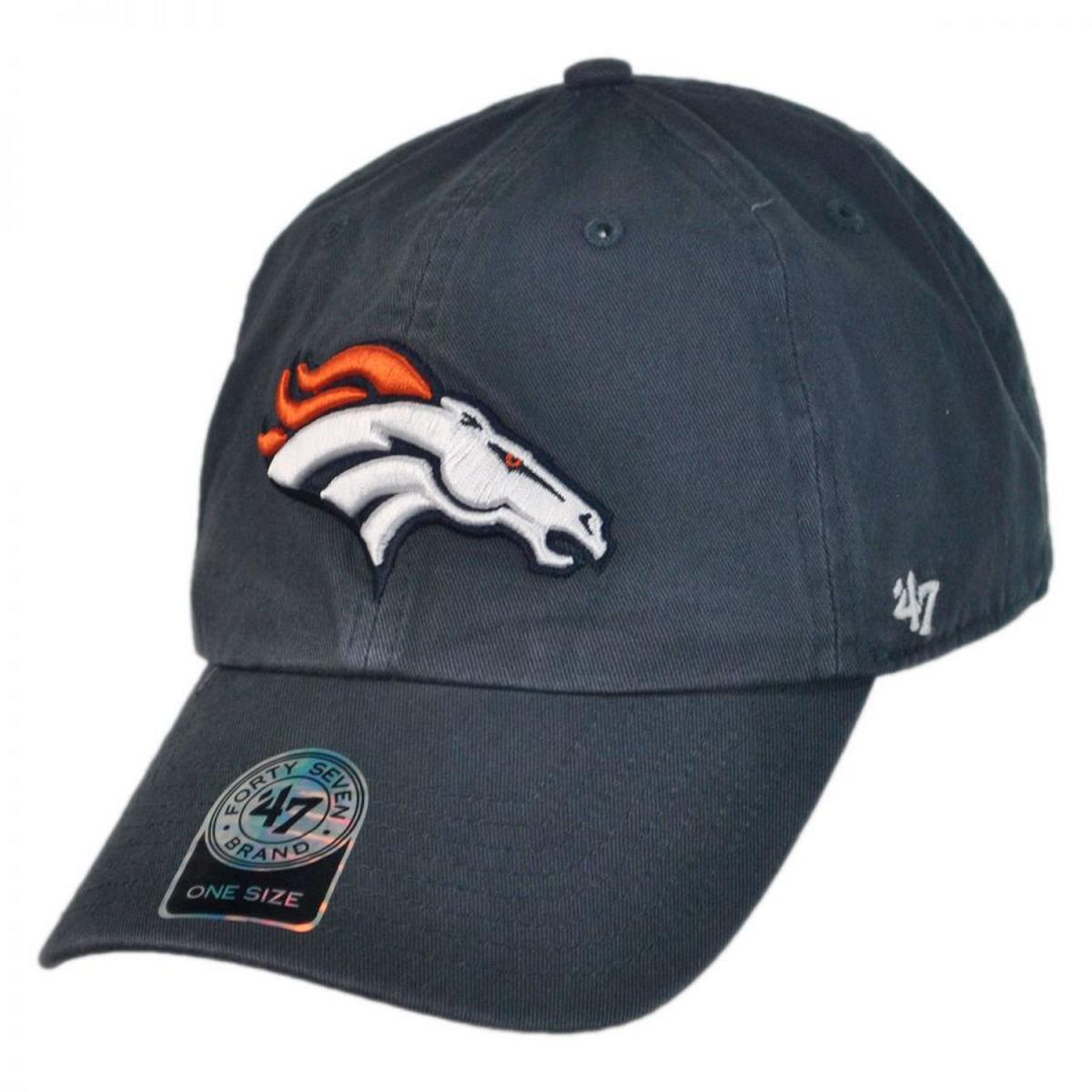 47 Brand | Denver Broncos NFL Clean Up Strapback Baseball Cap Dad Hat | 203600 | lead | NAVY