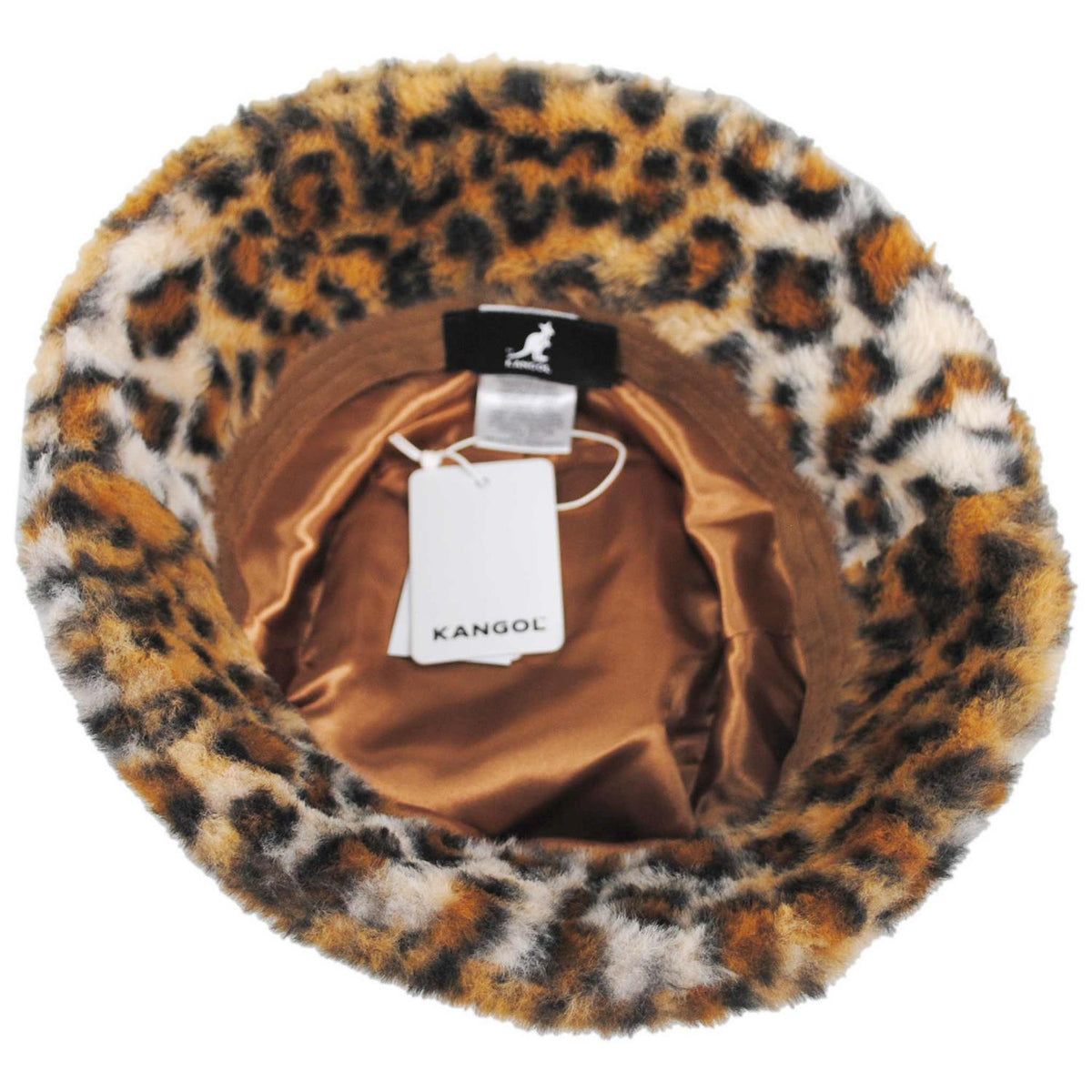 Kangol | Leopard Faux Fur Bucket Hat | 185848 | under | WARM TAUPE LEOPARD