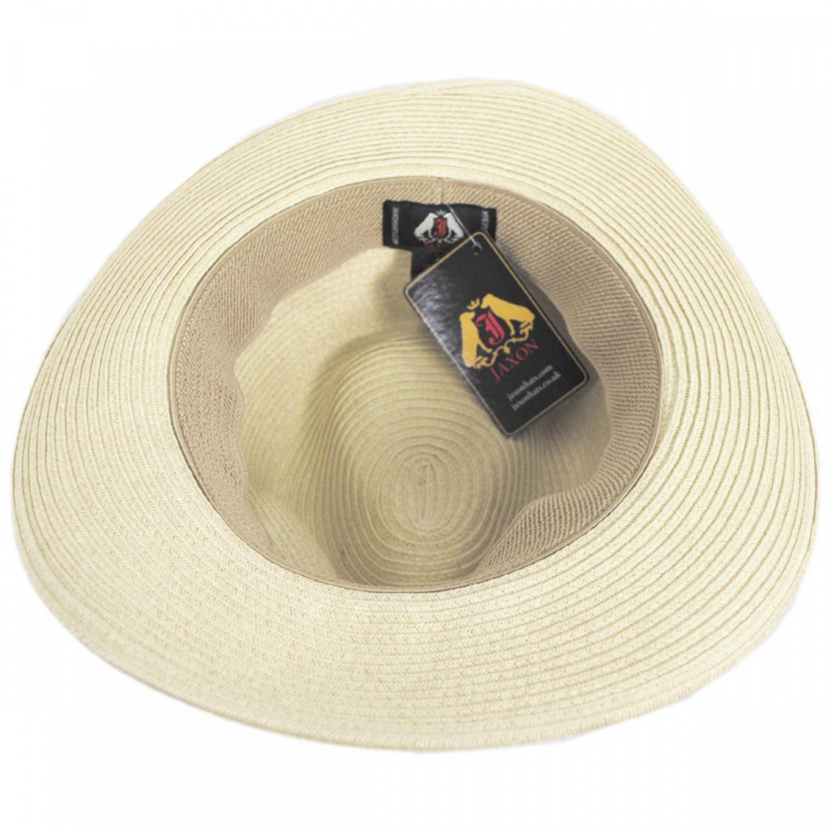 Jaxon Hats | Summer C-Crown Toyo Straw Fedora Hat | 129010 | under | IVORY